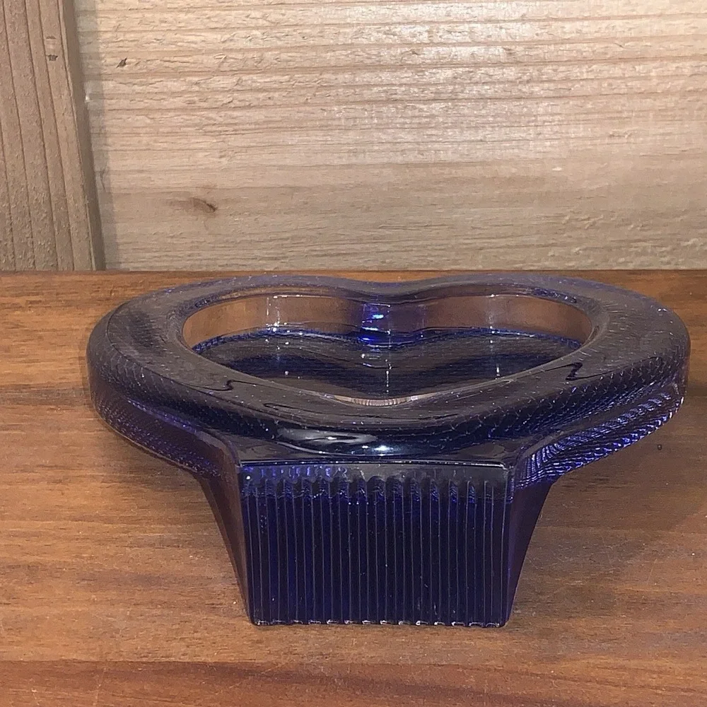 Studio Nova Picture Frame Glass Cobalt Blue Heart Shaped 5.5